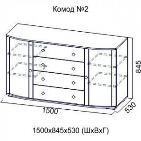 Комод №2 (1500) SV-Мебель в Верхней Пышме - verhnyaya-pyshma.mebel-e96.ru