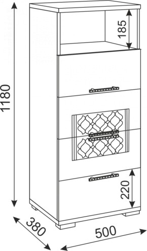 Комод малый Тиффани М10 (Риннер) в Верхней Пышме - verhnyaya-pyshma.mebel-e96.ru