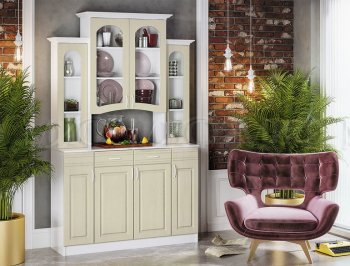 Буфет Констанция 4-х створчатый Фисташковый (Миф) в Верхней Пышме - verhnyaya-pyshma.mebel-e96.ru