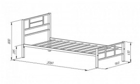 Кровать металлическая Кадис Белый в Верхней Пышме - verhnyaya-pyshma.mebel-e96.ru