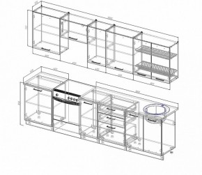 Кухонный гарнитур Антрацит 3000 в Верхней Пышме - verhnyaya-pyshma.mebel-e96.ru