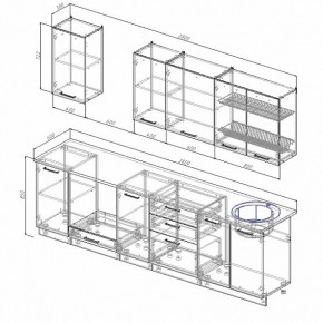 Кухонный гарнитур Жемчуг 2800 в Верхней Пышме - verhnyaya-pyshma.mebel-e96.ru