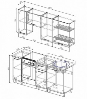 Кухонный гарнитур Лофт 1800 в Верхней Пышме - verhnyaya-pyshma.mebel-e96.ru