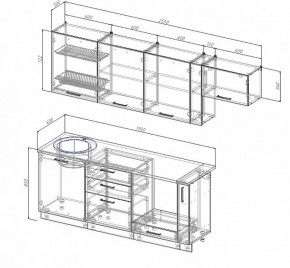 Кухонный гарнитур Лофт 2550 в Верхней Пышме - verhnyaya-pyshma.mebel-e96.ru