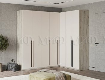 Гардеробная/шкаф 2200*1706 мм Ларго №3 дуб крафт серый/кашемир (Миф) в Верхней Пышме - verhnyaya-pyshma.mebel-e96.ru