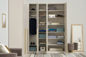 Гардеробная/шкаф 2200*1706 мм Ларго №3 Кашемир (Миф) в Верхней Пышме - verhnyaya-pyshma.mebel-e96.ru