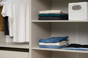 Гардеробная/шкаф 4000 мм Ларго №1 открытая Кашемир (Миф) в Верхней Пышме - verhnyaya-pyshma.mebel-e96.ru