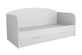 Кровать Лавис ДКД 2000.1 с ящиками белый софт (ДСВ) в Верхней Пышме - verhnyaya-pyshma.mebel-e96.ru