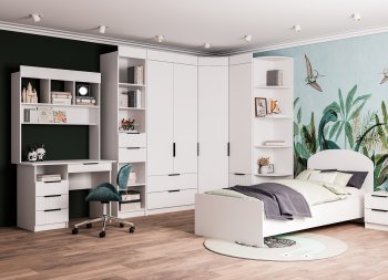 Набор детской мебели Лавис модульный белый софт (ДСВ) в Верхней Пышме - verhnyaya-pyshma.mebel-e96.ru