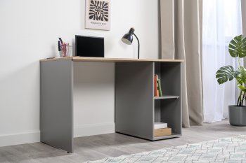 Стол письменный Лайт 12.163. серый (Моби) в Верхней Пышме - verhnyaya-pyshma.mebel-e96.ru
