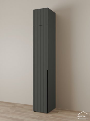 Шкаф с антресолью 400 мм Linnea MHR-1A-1 2450х400х510 (Графит-М 11.1.25) в Верхней Пышме - verhnyaya-pyshma.mebel-e96.ru