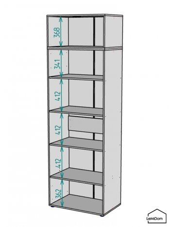 Шкаф с антресолью 800 мм Linnea MHR-2A-2 2450х800х510 (ДВ-М 11.1.25) в Верхней Пышме - verhnyaya-pyshma.mebel-e96.ru