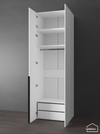 Шкаф с антресолью 800 мм Linnea MHR-2A-3 2450х800х510 (Белый-М 11.1.2) в Верхней Пышме - verhnyaya-pyshma.mebel-e96.ru