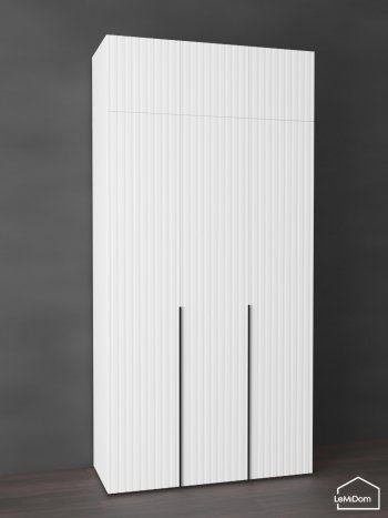 Шкаф с антресолью 1200 мм Linnea MHR-3A-1 2450х1200х510 (Белый-М 11.1.2) в Верхней Пышме - verhnyaya-pyshma.mebel-e96.ru