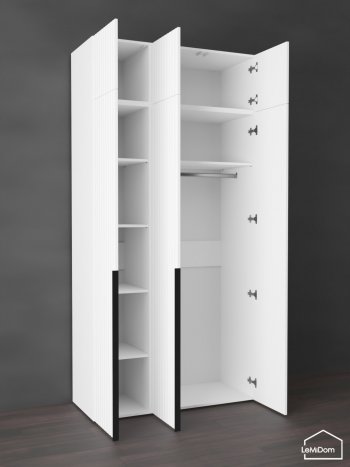 Шкаф с антресолью 1200 мм Linnea MHR-3A-1 2450х1200х510 (Белый-М 11.1.2) в Верхней Пышме - verhnyaya-pyshma.mebel-e96.ru
