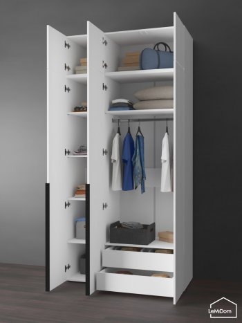 Шкаф с антресолью 1200 мм Linnea MHR-3A-2 2450х1200х510 (Белый-М 11.1.2) в Верхней Пышме - verhnyaya-pyshma.mebel-e96.ru