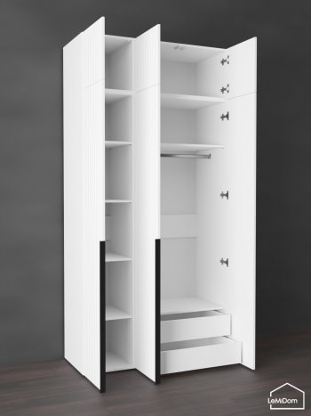 Шкаф с антресолью 1200 мм Linnea MHR-3A-2 2450х1200х510 (Белый-М 11.1.2) в Верхней Пышме - verhnyaya-pyshma.mebel-e96.ru