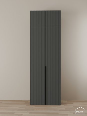 Шкаф с антресолью 800 мм Linnea MHR-2A-1 2450х800х510 (Графит-М 11.1.25) в Верхней Пышме - verhnyaya-pyshma.mebel-e96.ru