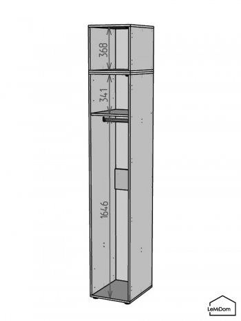 Шкаф с антресолью 400 мм Linnea MHR-1A-1 2450х400х510 (Белый-М 11.1.1) в Верхней Пышме - verhnyaya-pyshma.mebel-e96.ru