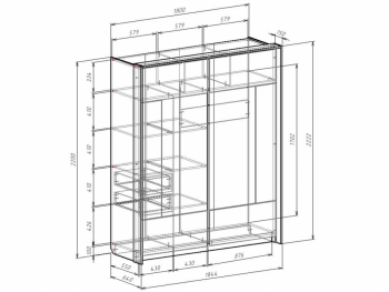 Шкаф-купе 1800 мм Либерти (Росток) в Верхней Пышме - verhnyaya-pyshma.mebel-e96.ru