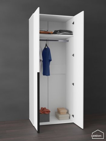 Шкаф Linnea MHR-2 2050х800х510 (Белый-М 11.1.1) в Верхней Пышме - verhnyaya-pyshma.mebel-e96.ru