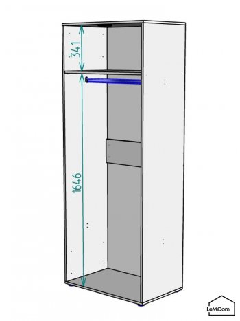 Шкаф Linnea MHR-2 2050х800х510 (Белый-М 11.1.2) в Верхней Пышме - verhnyaya-pyshma.mebel-e96.ru
