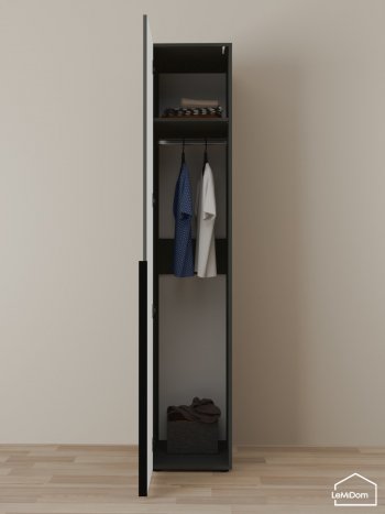 Шкаф Linnea MHR-1 2050х400х510 (Графит-М 11.1.25) в Верхней Пышме - verhnyaya-pyshma.mebel-e96.ru