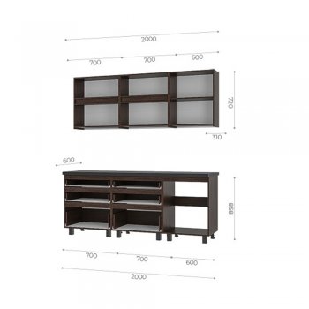 Кухонный гарнитур Лофт 2000 мм (БТС) в Верхней Пышме - verhnyaya-pyshma.mebel-e96.ru