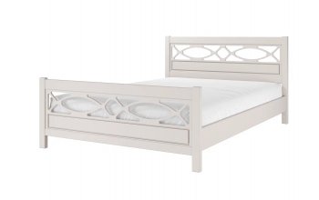 Кровать из массива Лоренса льняной (БМ) в Верхней Пышме - verhnyaya-pyshma.mebel-e96.ru
