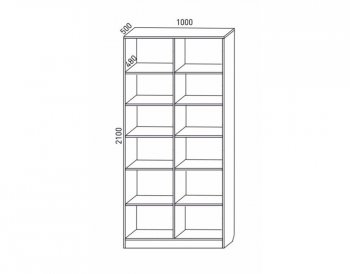 Шкаф распашной 1000 мм М6-2.4 Б+Б 100 (М6) в Верхней Пышме - verhnyaya-pyshma.mebel-e96.ru