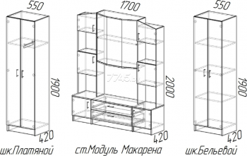 Стенка Макарена (ЭРА) в Верхней Пышме - verhnyaya-pyshma.mebel-e96.ru