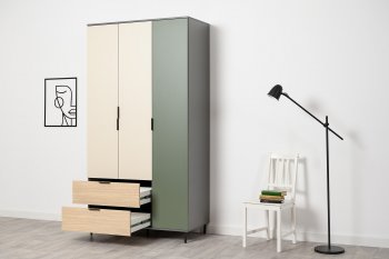 Шкаф 1200 мм Марвэл 16.317.03 зеленый (Моби) в Верхней Пышме - verhnyaya-pyshma.mebel-e96.ru