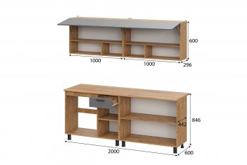Кухонный гарнитур Монако 2000 мм графит (СВ) в Верхней Пышме - verhnyaya-pyshma.mebel-e96.ru