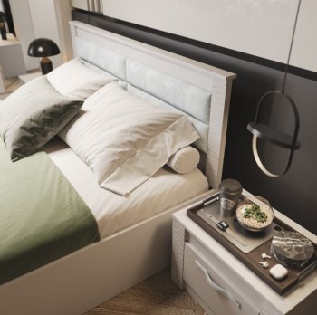 Кровать двуспальная Монако КР-16 кашемир (БТС) в Верхней Пышме - verhnyaya-pyshma.mebel-e96.ru