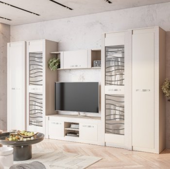 Стенка Монако Кашемир комп.4 (модульная) (БТС) в Верхней Пышме - verhnyaya-pyshma.mebel-e96.ru