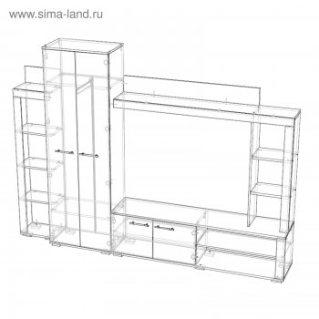 Стенка Монако (Лин) в Верхней Пышме - verhnyaya-pyshma.mebel-e96.ru