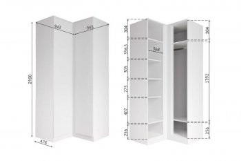 Угловой шкаф Мори графит (ДСВ) в Верхней Пышме - verhnyaya-pyshma.mebel-e96.ru