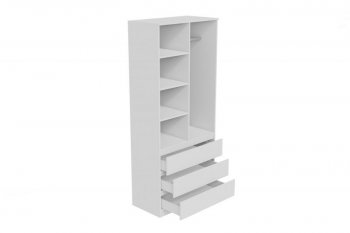 Шкаф 900 мм Мори 900.2 белый высота 2100 мм (ДСВ) в Верхней Пышме - verhnyaya-pyshma.mebel-e96.ru