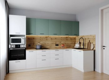 Угловой кухонный гарнитур Муссон 3200*1400 мм (Санвут) в Верхней Пышме - verhnyaya-pyshma.mebel-e96.ru