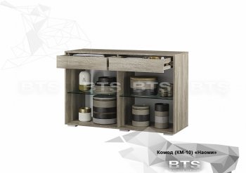 Комод КМ-10 Наоми графит (БТС) в Верхней Пышме - verhnyaya-pyshma.mebel-e96.ru