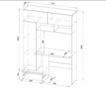 Стол компьютерный Некст-1 + Шкаф (СВ) в Верхней Пышме - verhnyaya-pyshma.mebel-e96.ru