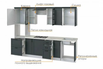 Кухонный гарнитур 3000 мм Николь-1 (Росток) в Верхней Пышме - verhnyaya-pyshma.mebel-e96.ru