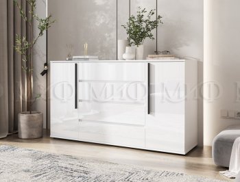 Комод 2 двери 4 ящика (1600) Норд, белый (Миф) в Верхней Пышме - verhnyaya-pyshma.mebel-e96.ru