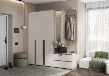 Прихожая Норд+Шкаф 1200, крафт серый/кашемир (Миф) в Верхней Пышме - verhnyaya-pyshma.mebel-e96.ru