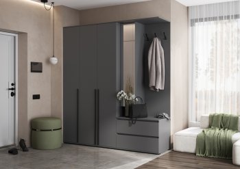 Прихожая Норд+Шкаф 1200, графит (Миф) в Верхней Пышме - verhnyaya-pyshma.mebel-e96.ru