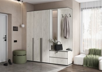 Прихожая Норд+Шкаф 1200, крафт белый (Миф) в Верхней Пышме - verhnyaya-pyshma.mebel-e96.ru