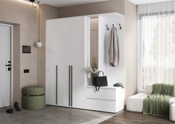 Прихожая Норд+Шкаф 1200, белый (Миф) в Верхней Пышме - verhnyaya-pyshma.mebel-e96.ru