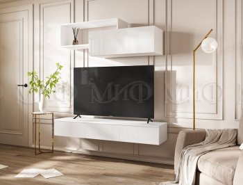 Стенка Норд-2 белый глянец (Миф) в Верхней Пышме - verhnyaya-pyshma.mebel-e96.ru