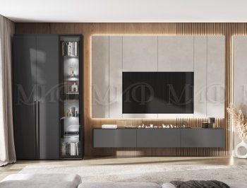 Стенка Норд графит (Миф) в Верхней Пышме - verhnyaya-pyshma.mebel-e96.ru