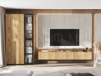 Стенка Норд дуб крафт (Миф) в Верхней Пышме - verhnyaya-pyshma.mebel-e96.ru